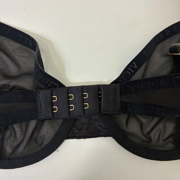 Victorias Secret Black Sheer Mesh Underwire Bralette 36B - Picture 4 of 7